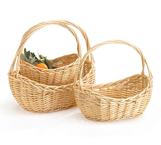 Willow Basket - Natural Color with Handle