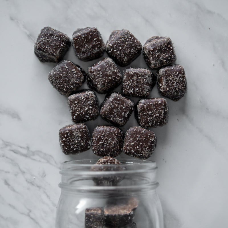 dark chocolate sea salt caramels