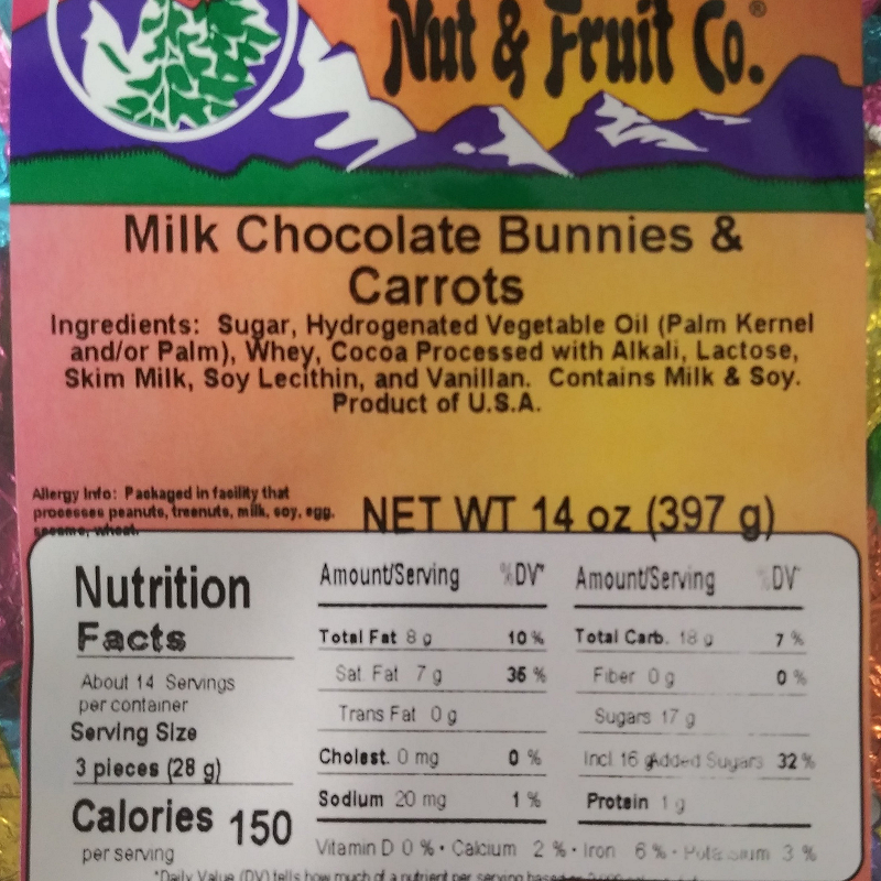 Milk Chocolate Flavored Bunnies & Carrots