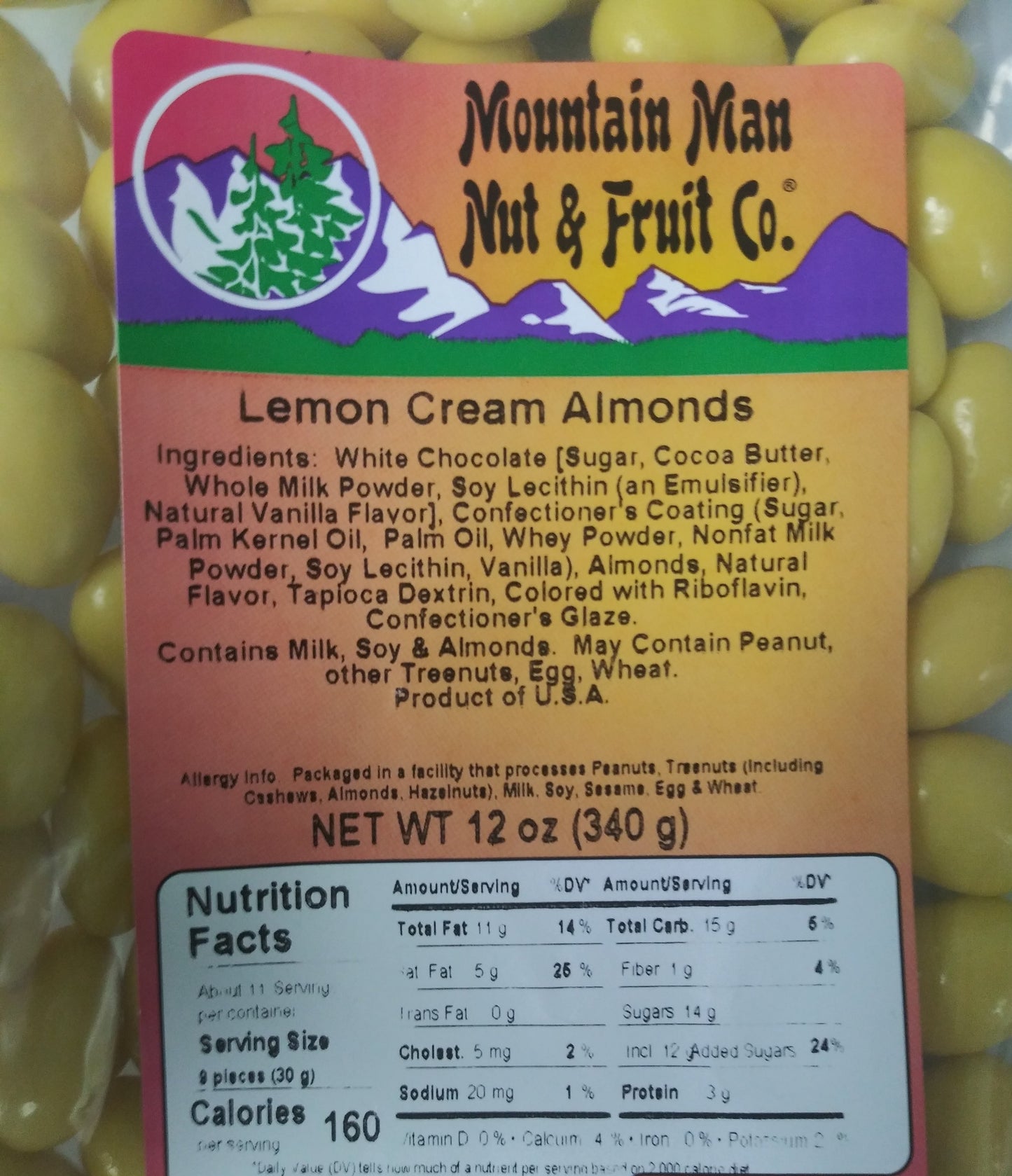 Lemon Cream Almonds 12oz