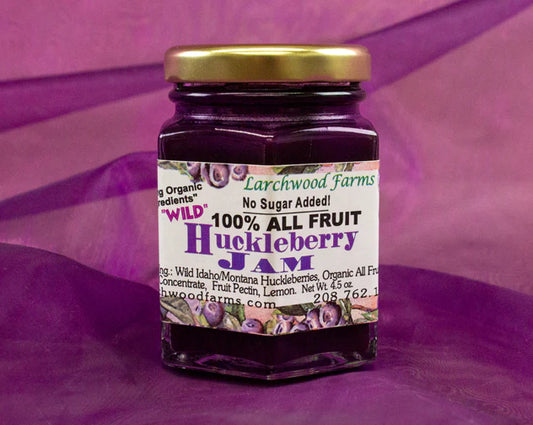 Wild Huckleberry Jam - 100% All Fruit  - 4.5oz