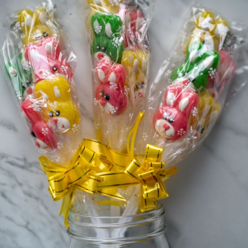 Bunny Lollypop Bouquet - Mountain Man Nut & Fruit Co