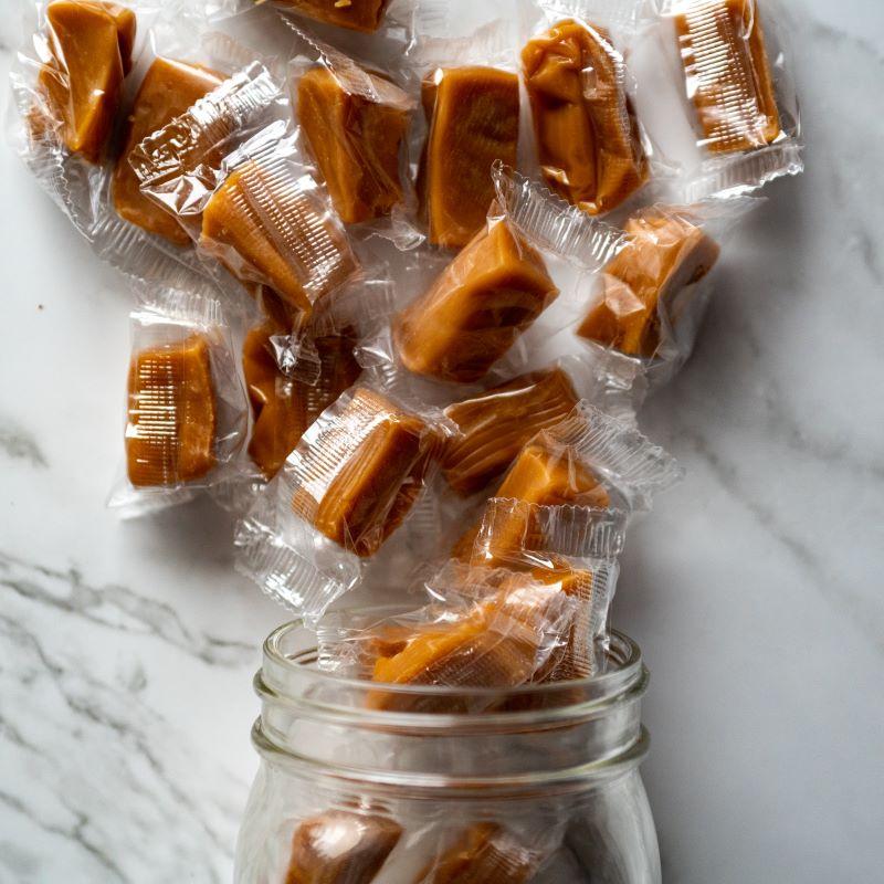 Gourmet Vanilla Sea Salt Caramels - Mountain Man Nut & Fruit Co