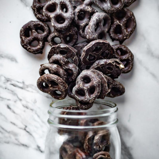Dark Chocolate Pretzels - Mountain Man Nut & Fruit Co